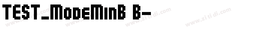 TEST_ModeMinB B字体转换